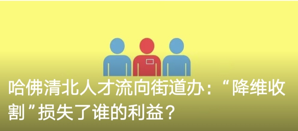 高学历人才去了街道办，损害了谁的利益